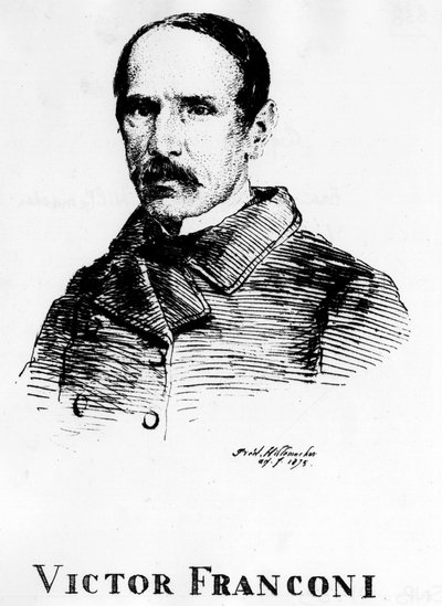 Circo: aguafuerte de Frédéric Hillemacher, retrato de Victor Franconi - en “El Circo Franconi” de Frederic Desire Hillemacher
