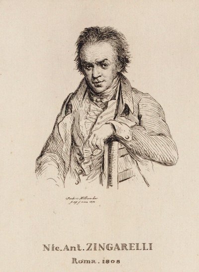 Retrato del compositor Nicola Antonio Zingarelli de Frederic Desire Hillemacher