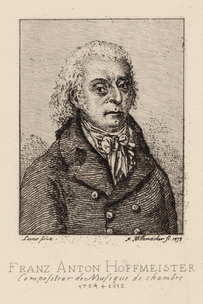 Retrato del compositor Franz Anton Hoffmeister 1754-1812 de Frederic Desire Hillemacher