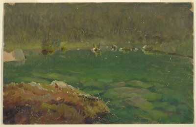 Lago alpino, Baviera o Suiza de Frederic Edwin Church