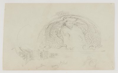 Detalle arquitectónico, Templo de Zeus, Baalbek de Frederic Edwin Church