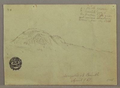 Colina desnuda, Acrópolis en Corinto, Grecia de Frederic Edwin Church