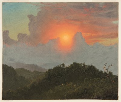 Nubes y atardecer, Jamaica de Frederic Edwin Church
