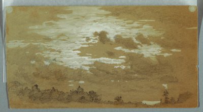 Cielo nublado sobre una cresta boscosa, Niágara de Frederic Edwin Church