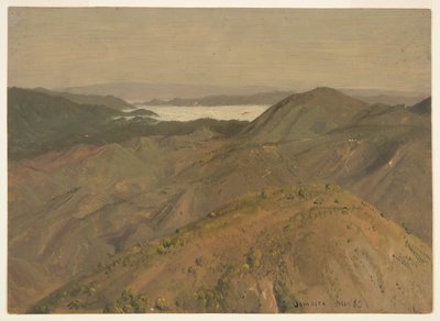 Vista Distante sobre Cimas de Colinas, Jamaica, Indias Occidentales de Frederic Edwin Church