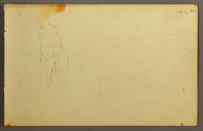 Dibujo, Animal, de espaldas, 1844 de Frederic Edwin Church