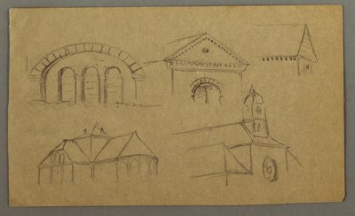 Dibujo, Estudios arquitectónicos, Austria (), 1868 de Frederic Edwin Church