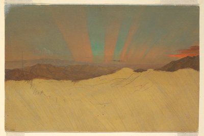 Dibujo, Aurora Boreal, 1860-70 de Frederic Edwin Church