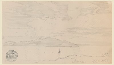 Dibujo, Aurora, Mount Desert Island, septiembre de 1860 de Frederic Edwin Church