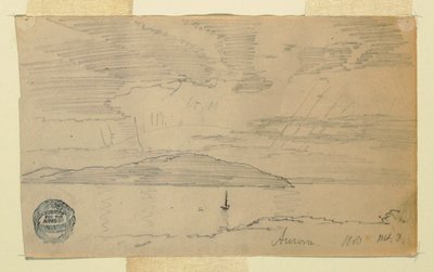 Dibujo, Aurora, Mount Desert Island, septiembre de 1860 de Frederic Edwin Church