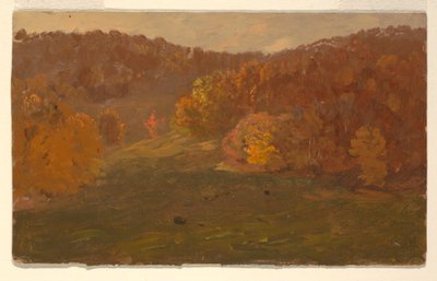 Dibujo, Paisaje otoñal (¿Carolina del Norte), 1865-70 de Frederic Edwin Church