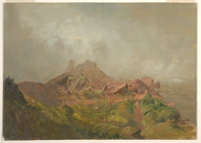 Dibujo, Base de la catarata americana, Niágara, 1856-58 de Frederic Edwin Church
