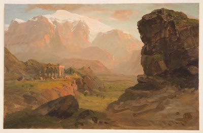 Dibujo, Fantasía de Bashan, abril de 1869 de Frederic Edwin Church