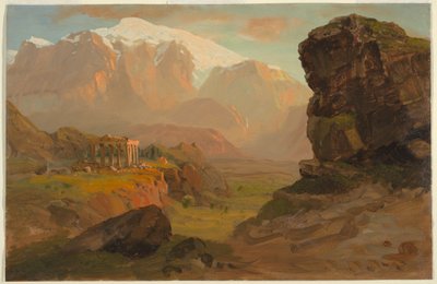 Dibujo, Fantasía de Bashan, abril de 1869 de Frederic Edwin Church