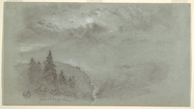 Dibujo, Berchtesgaden, Baviera, 27 de julio de 1868 de Frederic Edwin Church