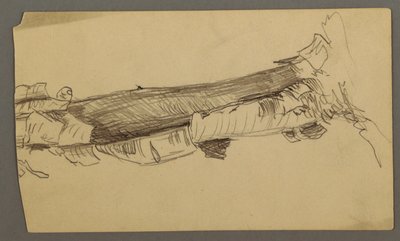 Dibujo, Sección inferior de un tronco de árbol muerto, 1877 de Frederic Edwin Church