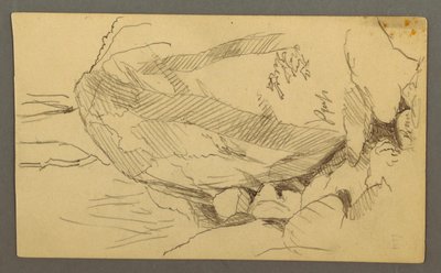 Dibujo, Roca y rocas, posiblemente 1877 de Frederic Edwin Church