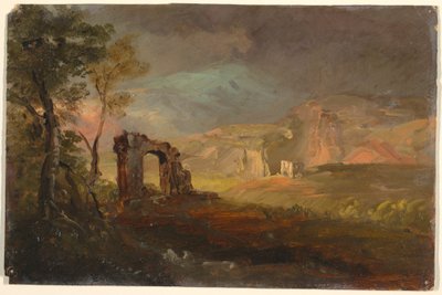 Dibujo, Fantasía Campagna, probablemente 1868-69 de Frederic Edwin Church