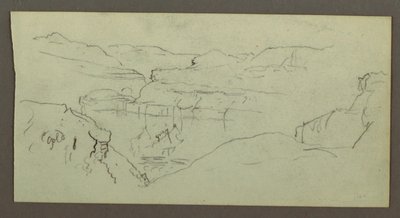 Dibujo, Cañón, posiblemente 1868 de Frederic Edwin Church