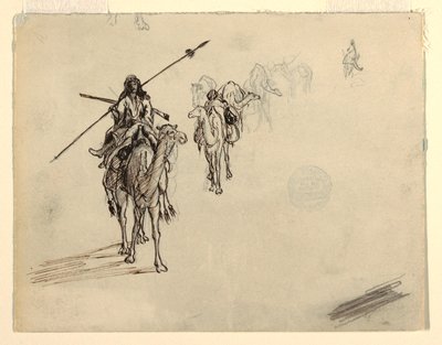 Dibujo, Caravana en marcha, febrero de 1868 de Frederic Edwin Church