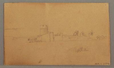Dibujo, Castillo junto al puerto, 29 de mayo de 1868 de Frederic Edwin Church