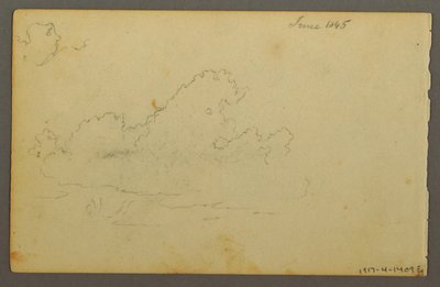Dibujo, Catskill Mountain House, 1844 de Frederic Edwin Church