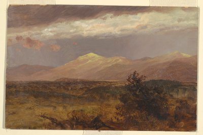 Dibujo, Catskills al atardecer, 1882 de Frederic Edwin Church