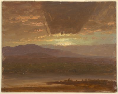 Dibujo, Catskills desde Hudson, Nueva York, 1870 de Frederic Edwin Church