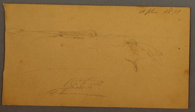 Dibujo, Acantilados, 1859 de Frederic Edwin Church