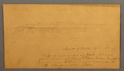 Dibujo, Acantilados, posiblemente 1859 de Frederic Edwin Church