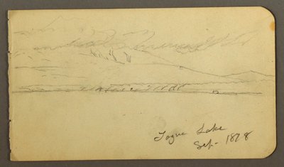 Dibujo, Monte Katahdin cubierto de nubes, 1878 de Frederic Edwin Church