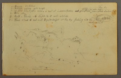 Dibujo, Estudio de nubes, 1844 de Frederic Edwin Church