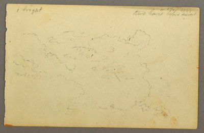 Dibujo, Estudio de nubes, 1844 de Frederic Edwin Church