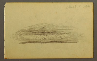 Dibujo, Banco de nubes, 1845 de Frederic Edwin Church