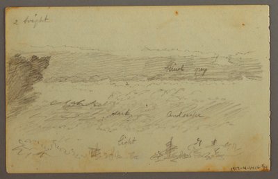 Dibujo, Estudios sobre las nubes, posiblemente 1844 de Frederic Edwin Church