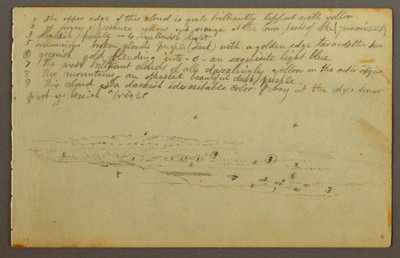 Dibujo, Estudios sobre las nubes, posiblemente 1844 de Frederic Edwin Church