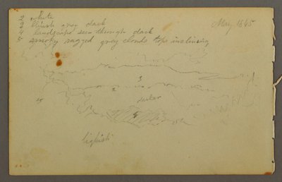 Dibujo, Estudio de nubes, 1844 de Frederic Edwin Church