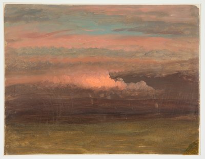Dibujo, Estudio de nubes al atardecer, 1860-70 de Frederic Edwin Church