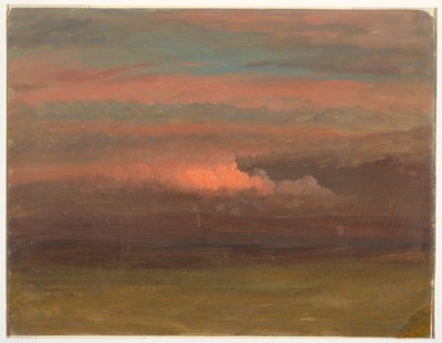 Dibujo, Estudio de nubes al atardecer, 1860-70 de Frederic Edwin Church