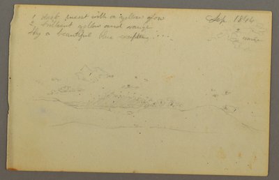 Dibujo, Estudio de nubes, ladera, 1844 de Frederic Edwin Church