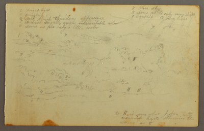 Dibujo, Estudio de nubes, posiblemente 1844 de Frederic Edwin Church
