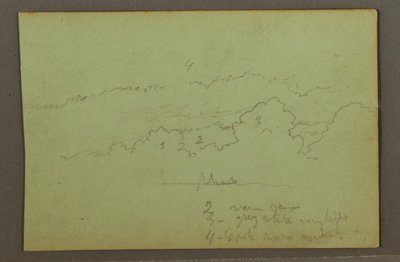 Dibujo, Estudio de nubes, posiblemente 1856 de Frederic Edwin Church