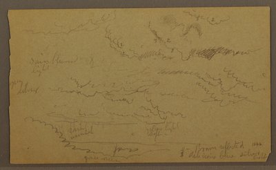Dibujo, Estudio de nubes, posiblemente 1860 de Frederic Edwin Church