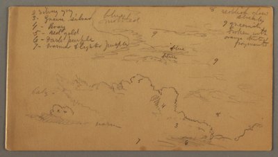 Dibujo, Estudio de nubes, posiblemente 1874 de Frederic Edwin Church