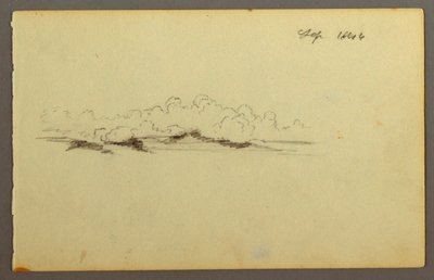 Dibujo, Nubes, 1844 de Frederic Edwin Church