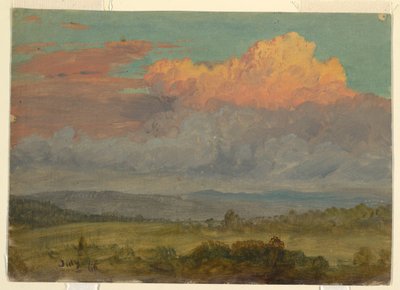Dibujo, Nubes, Valle del Hudson, Nueva York, julio de 1866 de Frederic Edwin Church