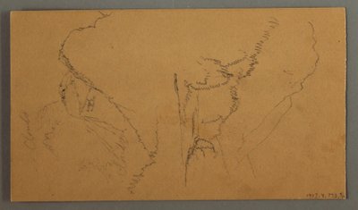 Dibujo, Nubes sobre picos montañosos, posiblemente 1868 de Frederic Edwin Church