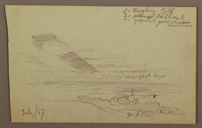 Dibujo, Cielo nublado, 1867 de Frederic Edwin Church