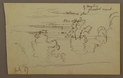 Dibujo, Cielo nublado, 1867 de Frederic Edwin Church