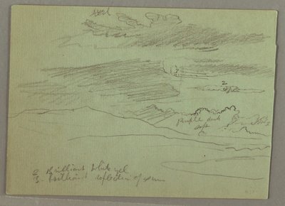 Dibujo, Cielo nublado, 1871 de Frederic Edwin Church